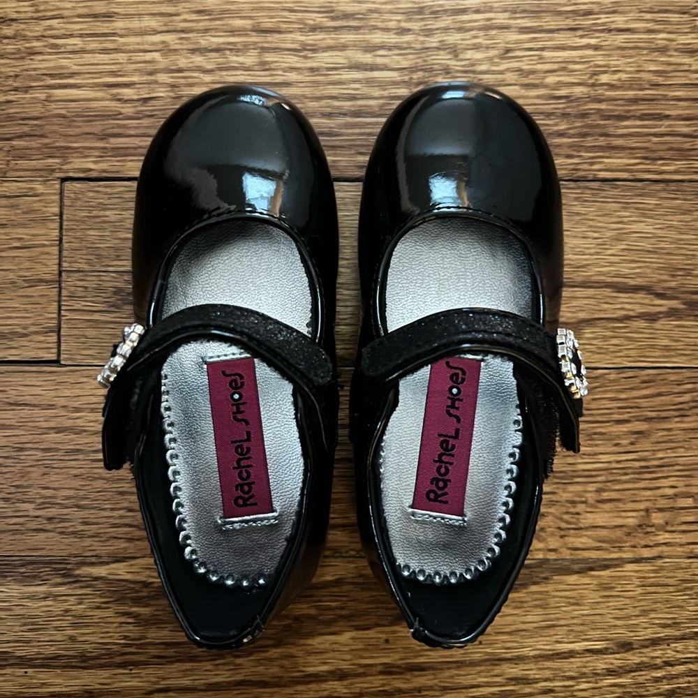 RACHEL SHOES, Toddler, Size 6, Lil Millie Mary Janes, Black Patent